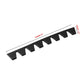 Black bumper guard strip with repeated tooth-shaped protrusions for protection