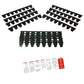 Bumper guard kit pieces with dark/black serrated strips and tooth-like edges