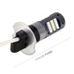 H3 LED fog light bulb close-up with multiple blue SMD LED chips and front metal ring