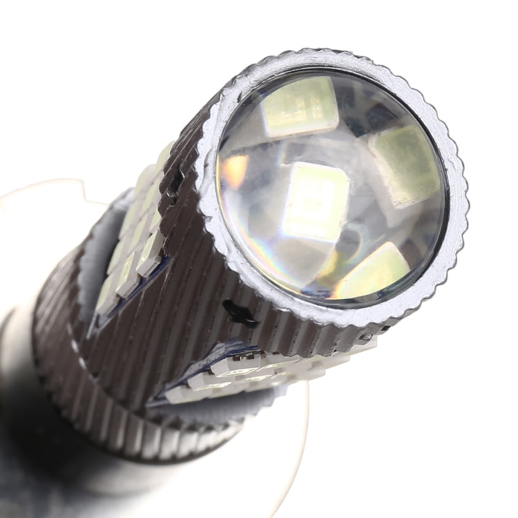 H3 LED fog light bulb with front lens and multiple SMD LED chips