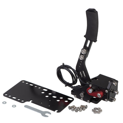 USB racing game handbrake with support plate and mounting hardware kit