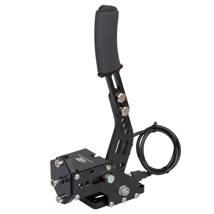 USB racing handbrake controller with padded lever and attached cable
