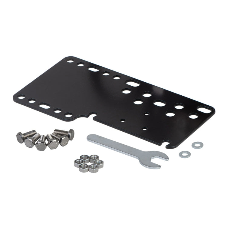 Black support plate for USB racing handbrake with screws and spacers