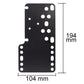 Black mounting plate for USB racing handbrake with corner holes and slots