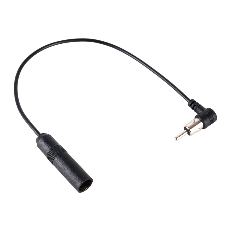 Car radio antenna extension cable with RCA-style plug and black connector