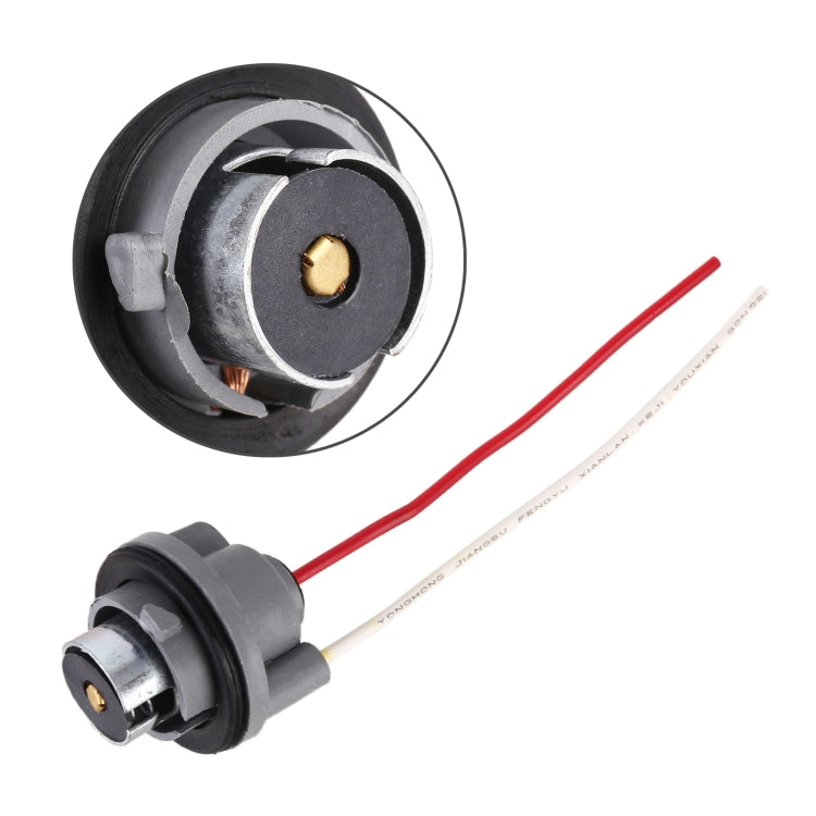 Car reversing/turn light holder with wiring cable and black bulb base