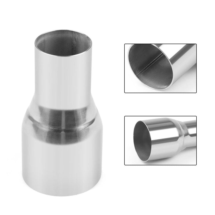 Exhaust pipe joint sleeve, 51–76mm, polished silver stainless steel
