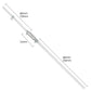 Brake bleeder tool with clear tube, metal coupler, and size measurement diagram