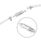 Motorcycle brake bleeder tool with silver pump cylinder and clear tubing