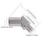 Angled oxygen sensor bung adapter with threaded ends for oxygen sensor socket