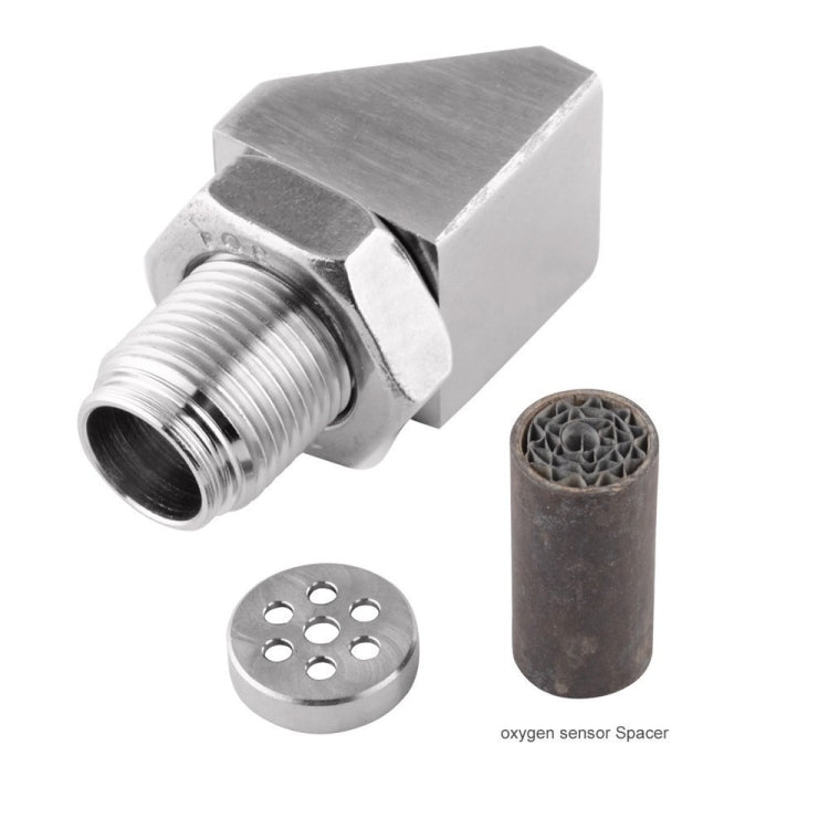Oxygen sensor spacer adapter with threaded male fitting and metal sensor socket
