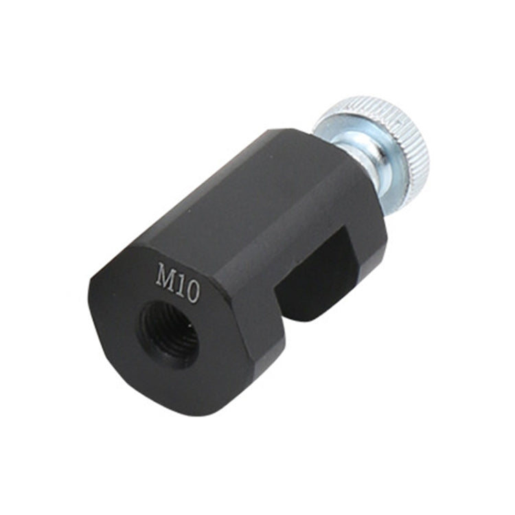 M10 spark plug gap tool, black body with threaded end and knurled adjustment knob