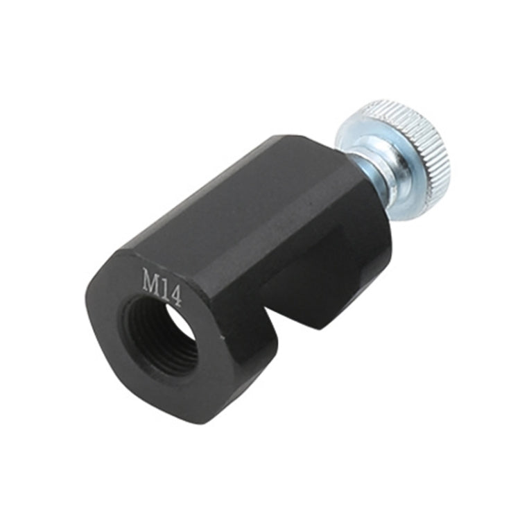 Black M14 spark plug gap gauge tool with knurled adjustment screw