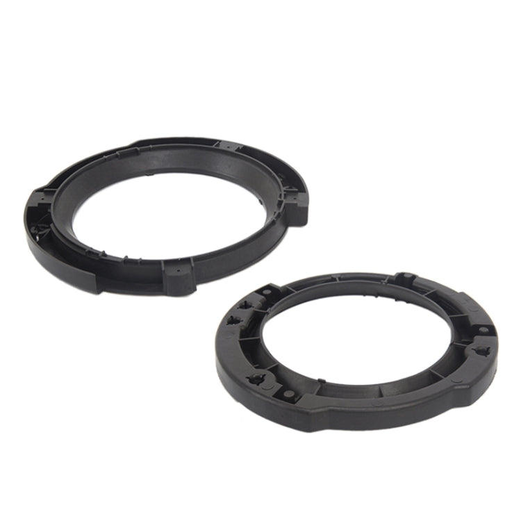 Pair of black plastic headlight inside brackets with mounting tabs, for 7-inch lights