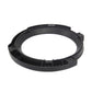 Black plastic headlight inside bracket ring with snap tabs for mounting