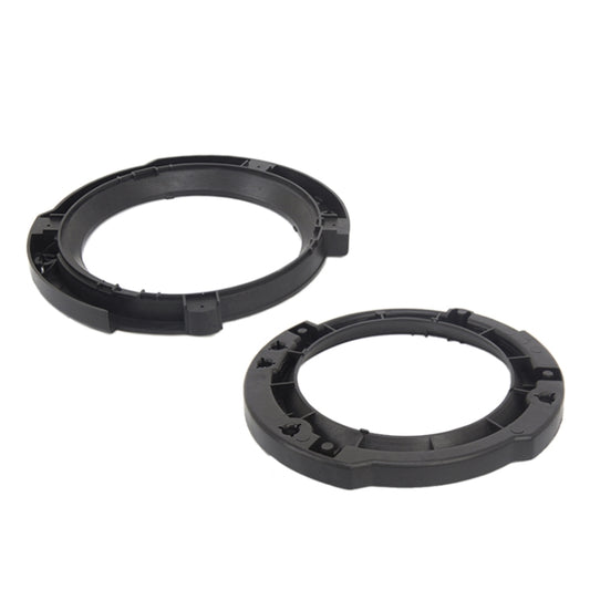 Pair of black plastic headlight inside brackets with mounting tabs, for 7-inch lights