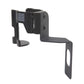 Black multifunction car cup holder and phone bracket, side view