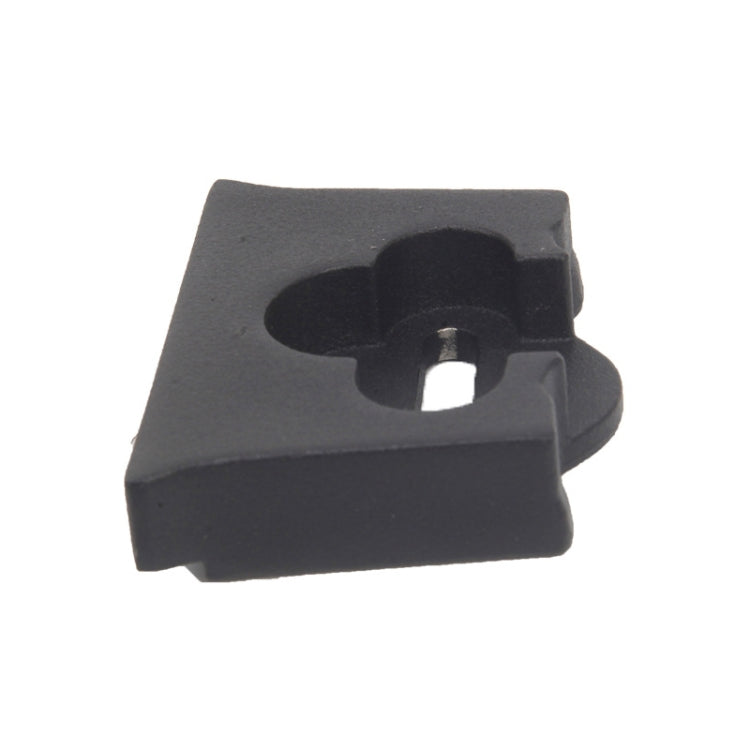 Black rubber tailgate limit block with round mounting hole