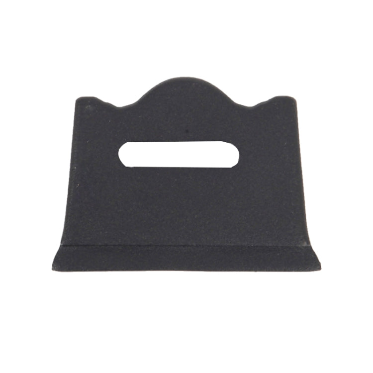Black rubber tailgate limit block with long oval center slot