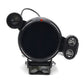 Black LED tachometer gauge with dark blank dial, red indicator arrow, and side remote buttons