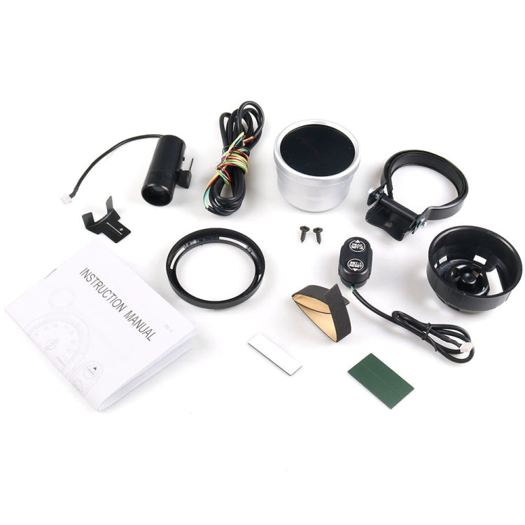 Tachometer accessory kit with control cables, mounting ring, brackets, and instruction manual