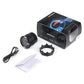 52mm car voltmeter kit with gauge, wiring, mounting ring, and instruction papers in box