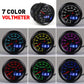 52mm car voltmeter gauge with multiple LED color styles and blue digit display options