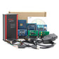 Car key programmer kit with main unit, mini PCBs, and multiple cable leads