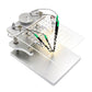 Aluminum alloy ECU/BDM test bracket stand with metal base and pin sockets