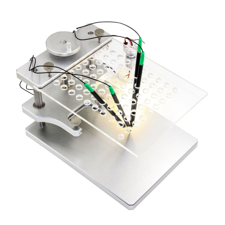 Aluminum alloy ECU/BDM test bracket stand with metal base and pin sockets