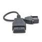 OBD2 conversion adapter cable showing 16-pin and 8-pin plug ends, black
