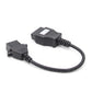 OBD2 conversion cable pair of plugs, black housing with connected wires