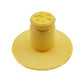 Yellow rear spring bump stop absorber with round base and domed top