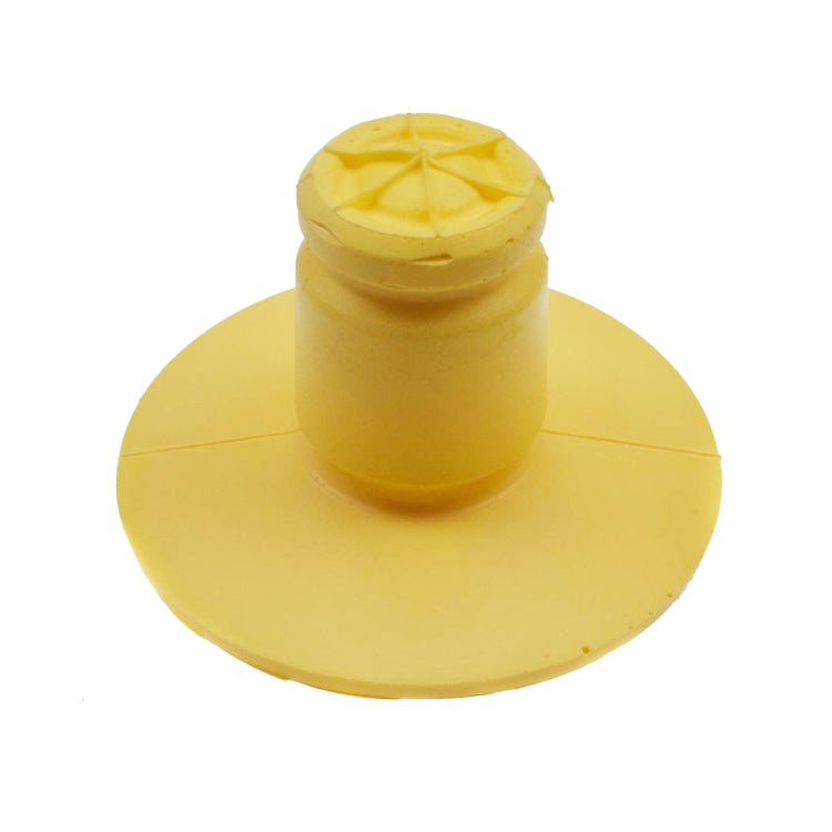 Yellow rear spring bump stop absorber with round base and domed top
