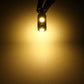 Yellow T5 DC12V instrument panel LED bulb lit in a pair