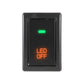 Fog light on-off switch front panel with green indicator and LED OFF text