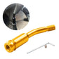 Gold quick-curved gear lever extension rod with threaded ends and hex key