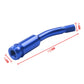 Blue quick-curved gear lever extension rod, with threaded end and size markings