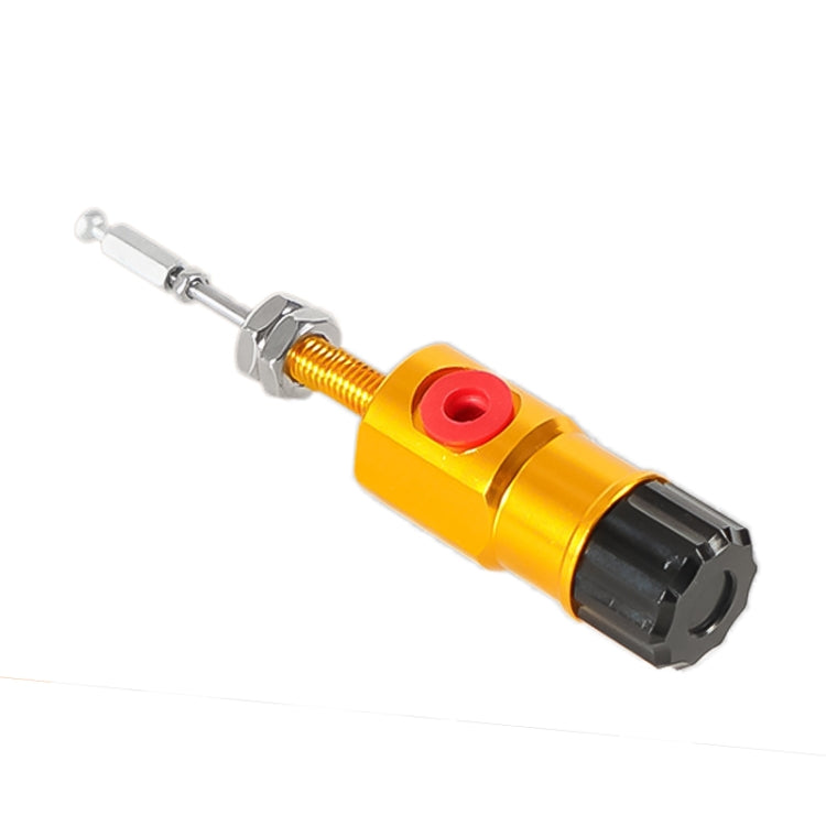 Yellow hydraulic master cylinder rod with extended silver push rod and black end cap