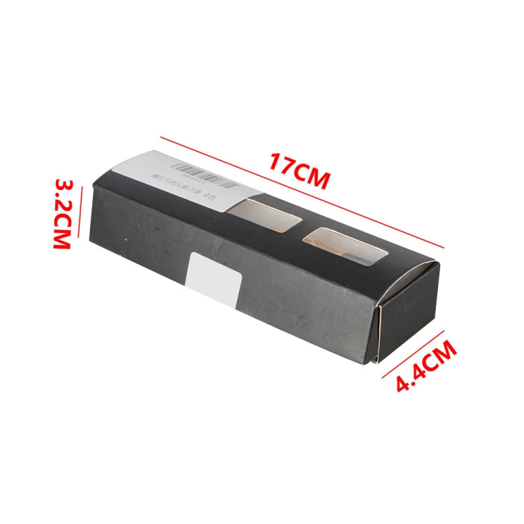 Cardboard packaging box for motorcycle hydraulic master cylinder rod with size labels