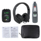 Ultrasonic leak detector kit with headphones, transmitter, handheld tester, and storage pouch