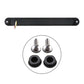 Black LED tail light bar with two mounting holes, wires, and included mounting screws and grommets.