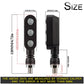 Motorcycle LED turn signal lights, 2-pack, black body with threaded screw base