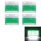 Waterproof LED side marker light set with green lens and rectangular mounting frame