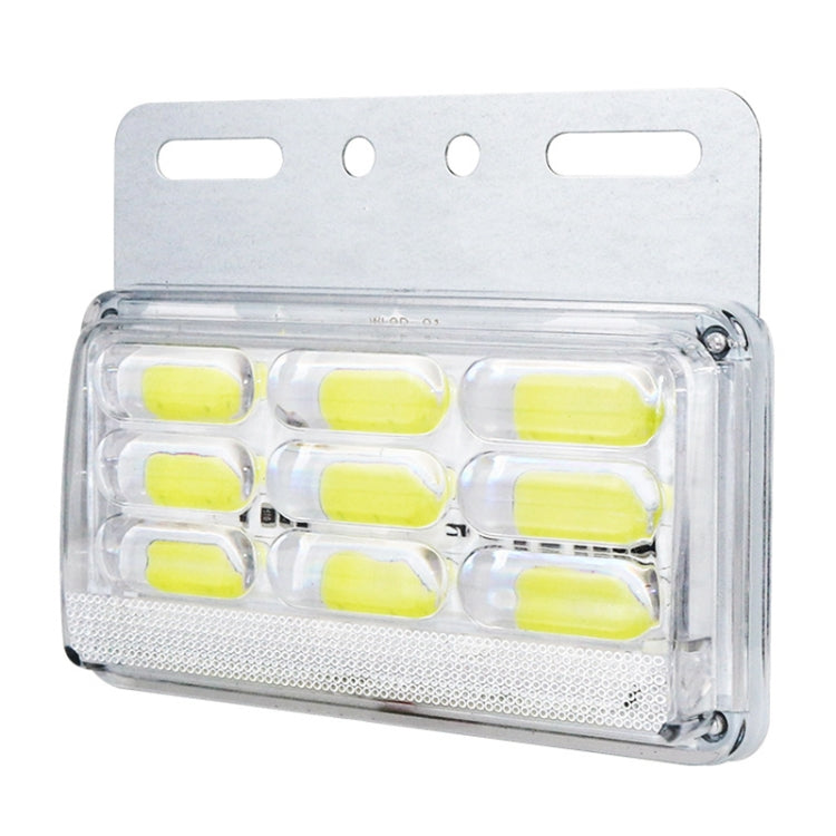 Waterproof LED side marker light with yellow lens and clear mounting bracket