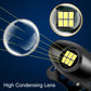 LED reversing light with high-condensing lens, showing yellow LED array