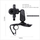 Car phone holder with number plate mount, swing arm, and 360-degree rotation