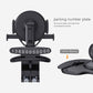 Car dashboard phone holder with flip parking number plate and retractable base