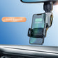 Car phone holder cradle with textured grip pad and small clip on rotating mount