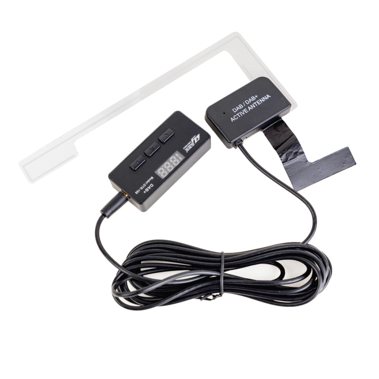 Car DAB+ receiver box with active DAB antenna and long cable